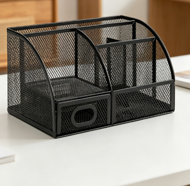 Mesh Pen Holder and Desktop Organizer - Image 2