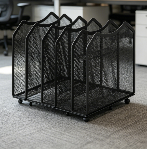 Grid Desktop File Sorter – 5 Compartments - Image 2