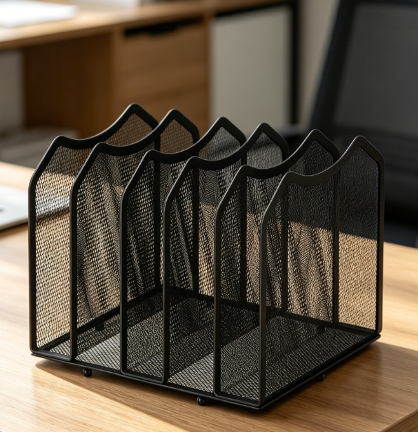 Grid Desktop File Sorter – 5 Compartments